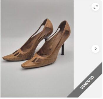 Décolleté Vintage Gucci  in pelle stampata coccodrillo