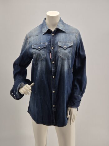 Dsquared2 Camicia Unisex in denim blu