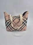 Burberry Borsa tote Burberry donna – Check rosa e beige