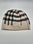 Burberry Cappello Beanie Lana Cashmere Vintage Check Beige Made in Italy
