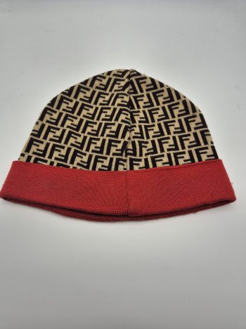 Fendi Cappello Beanie Lana Vintage Logo FF Made in Italy