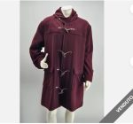 Nino Cerruti Montgomery Duffle Coat Uomo Vintage Made in Italy Cappotto Lana Bordeaux