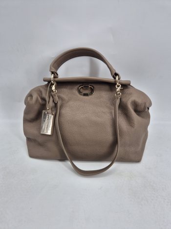 Coccinelle – Borsa in Pelle Taupe con Tracolla