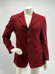 Giacca Missoni Uomo Vintage Anni 2000 In Velluto Rosso Made In Italy Taglia 48
