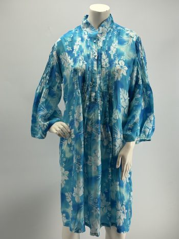 Blugirl Blumarine – Abito Donna Fantasia Floreale Azzurro Vintage Taglia 46