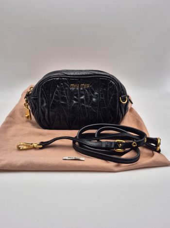 MIU MIU Borsa a Tracolla Matelassé Nera