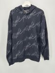 Jordan felpa hoodie nera XL logo all over