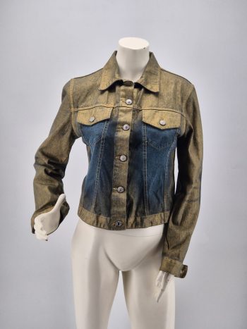 Pinko Giacca Jeans Donna/Ragazza Vintage Bicolore Used Slim Fit