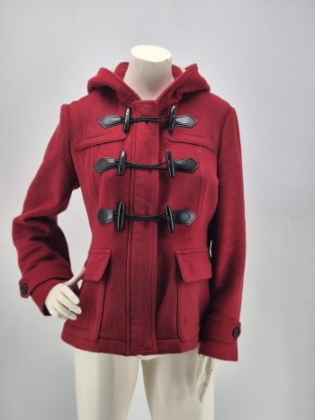 Burberry Brit Montgomery Donna Lana 100% Taglia M Cappuccio Toggle
